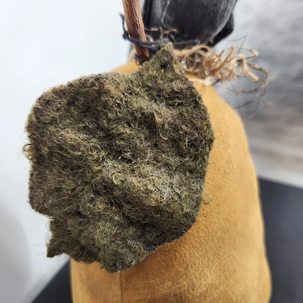 Primitive Fabric Folk Art Pumpkin Raven Fall Decor Thanksgiving Halloween - Picture 8 of 11